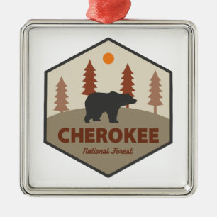 Cherokee National Forest Tennessee Bear Ornament Aus Metall