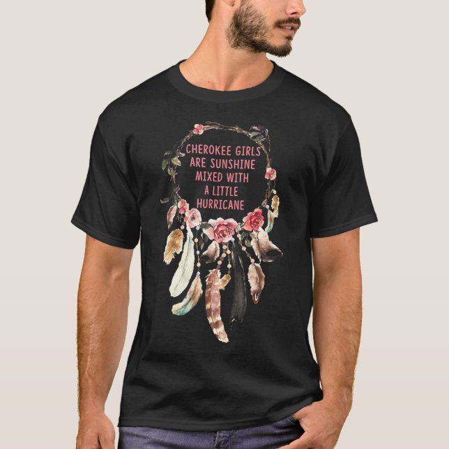 Cherokee Native American Girls auf Shirt T - Shirt (Vorderseite)