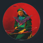 Cherokee Native American Pop Art Große Wanduhr<br><div class="desc">Die Cherokee waren ein amerikanischer Ureinwohnerstamm,  der in den Südwesten der Vereinigten Staaten eingeboren war.</div>