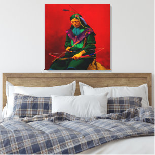 Cherokee Native American Pop Art Leinwanddruck