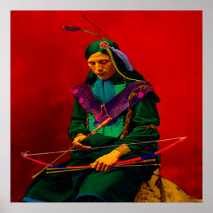 Cherokee Native American Pop Art Poster