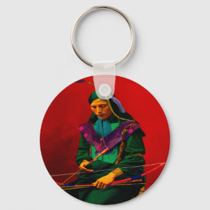 Cherokee Native American Pop Art Schlüsselanhänger