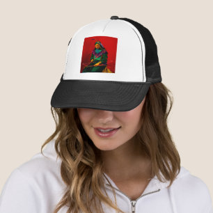 Cherokee Native American Pop Art Trucker Hat Truckerkappe