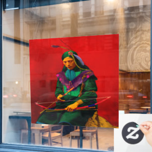 Cherokee Native American Pop Art Wanddekoration Fensteraufkleber