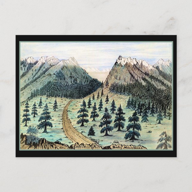 Cherokee Pass Rocky Mountains Postkarte (Vorderseite)