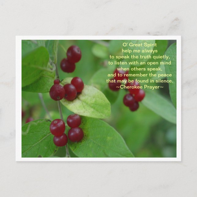 Cherokee Prayer Postkarte (Vorderseite)