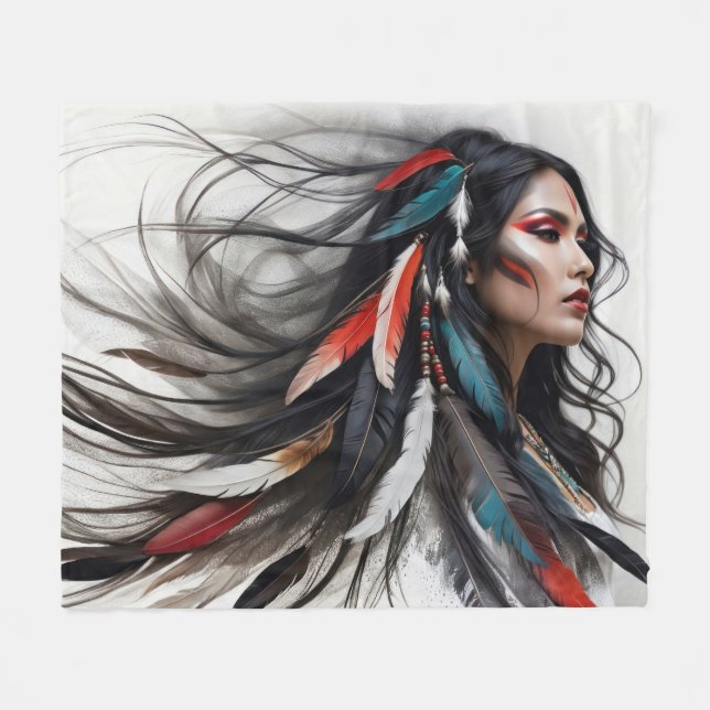 Cherokee Pride 4 Fleecedecke (Vorderseite (Horizontal))