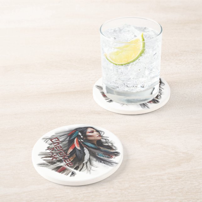 Cherokee Pride 4 Getränkeuntersetzer (Seite)