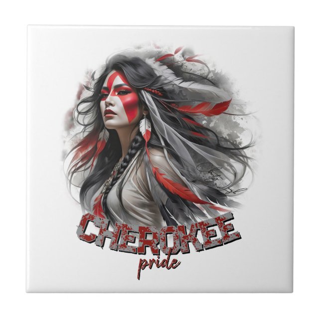 Cherokee Pride Fliese (Vorderseite)