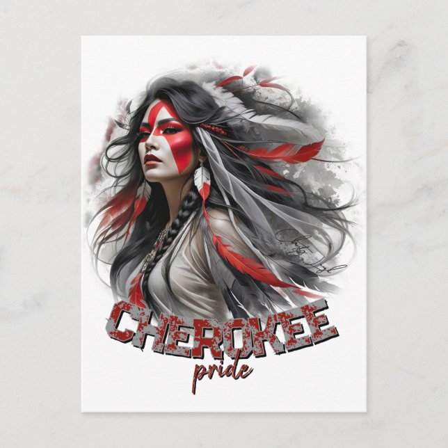 Cherokee Pride Postkarte (Vorderseite)