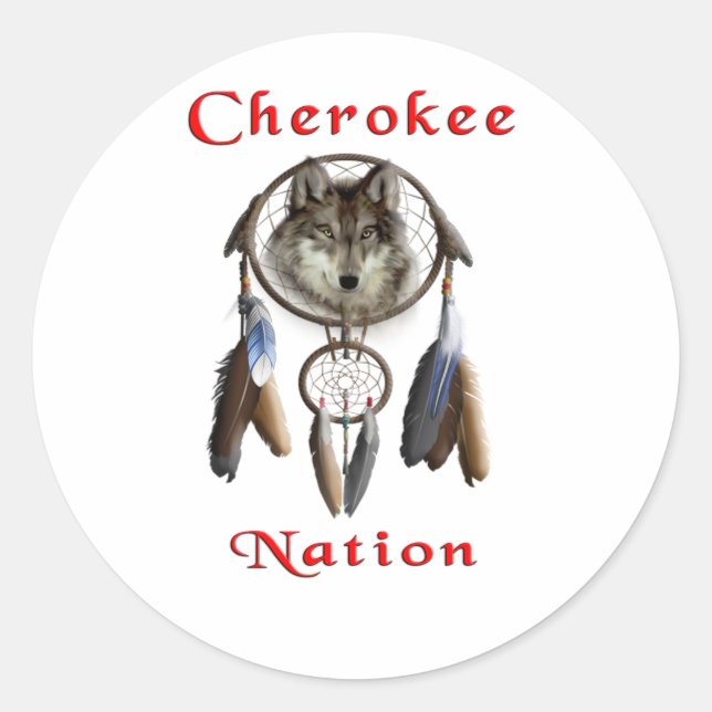 Cherokee Runder Aufkleber (Vorderseite)