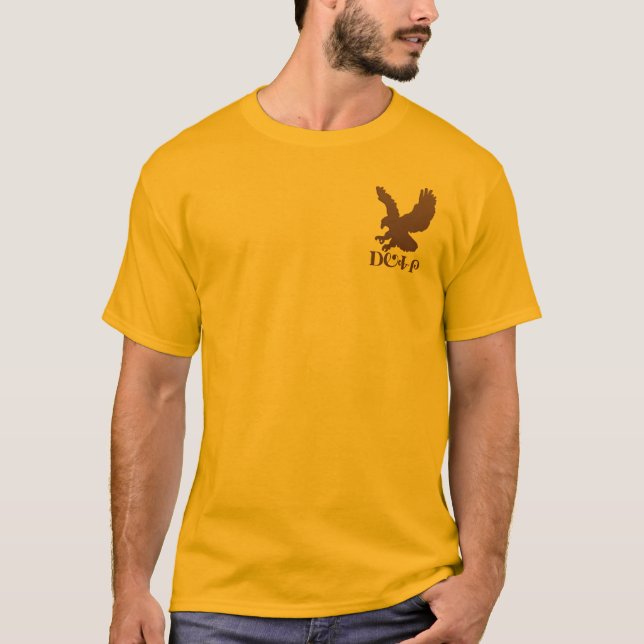 Cherokee Stolz und Eagle in Brown T-Shirt (Vorderseite)