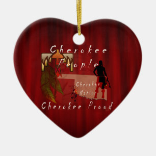 Cherokee stolzes keramik ornament