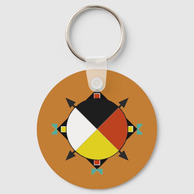 Cherokee Vier Richtungen Schlüsselanhänger (Vorderseite)