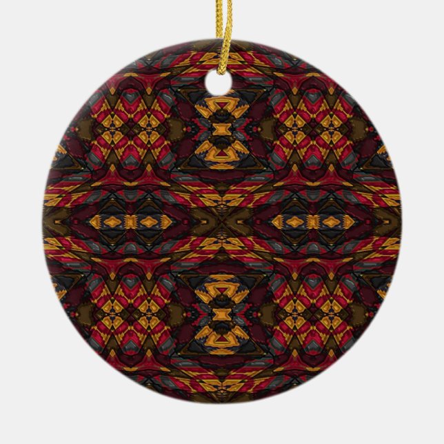 Cherokee Weihnachtsverzierung Keramik Ornament (Vorne)