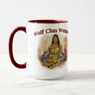 Cherokee Wolf Clan Frau Zwei-Tone-Kaffee Tasse