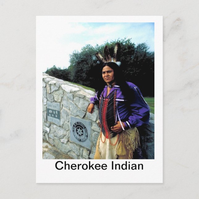 CherokeeNation, Tscherokee Indianer Postkarte (Vorderseite)