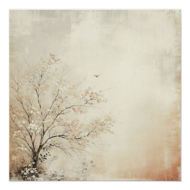 Cherrie Tree Old Photo Graphic Design Poster (Vorderseite)