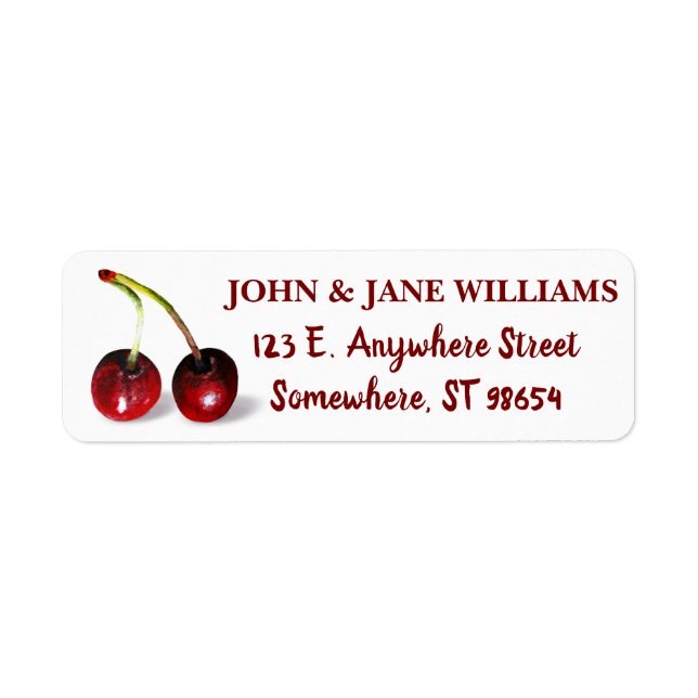 Cherries Address Label (Vorne)