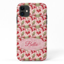 Cherries and Bows Coquette ästhetische iPhone Gehä