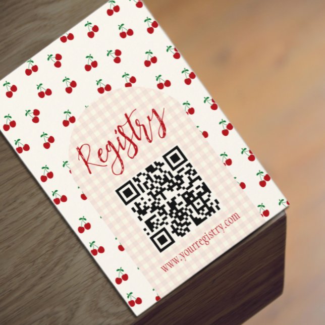 Cherries Baby Showregister Begleitkarte (Von Creator hochgeladen)