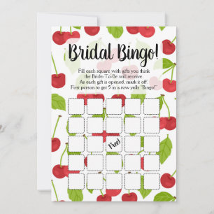 Cherries Bingo Brautparty Game Red Cherry Einladung