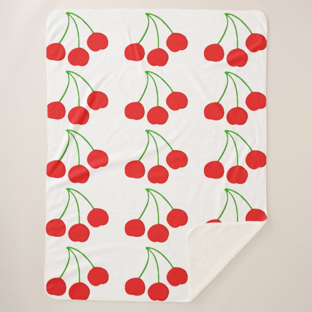 Cherries Blanket Sherpadecke (Vorderseite)