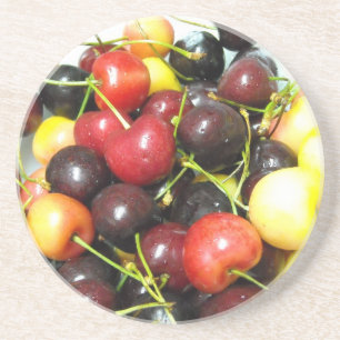 Cherries Foto Sandstone Untersetzer