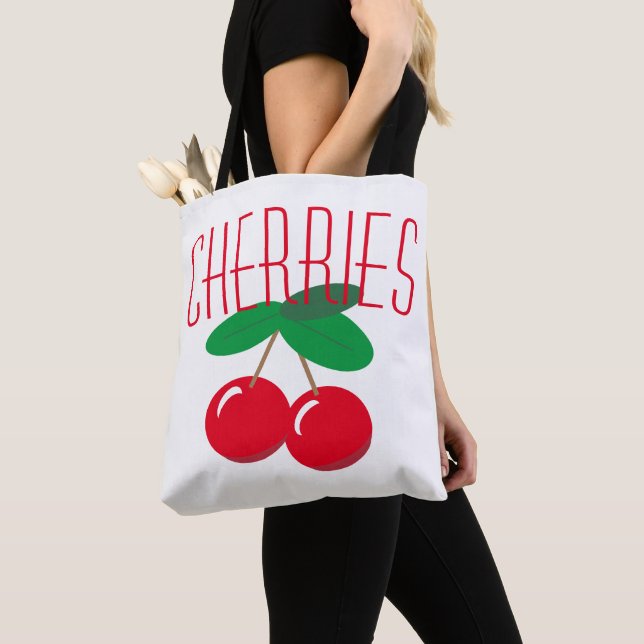 Cherries Frucht Rot Weiß Tasche (Von Nahem)