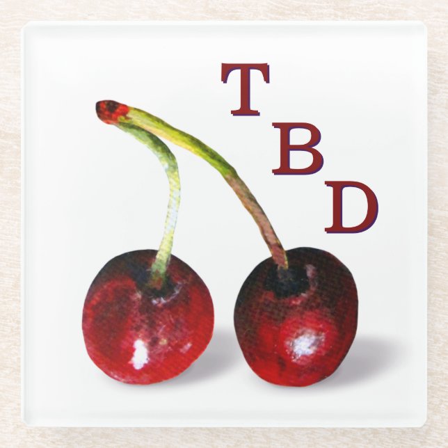 Cherries Glass Untersetzer (Vorderseite)