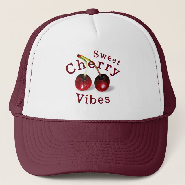 Cherries Hat Truckerkappe (Vorderseite)