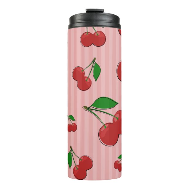 Cherries Illustration Thermosbecher (Vorderseite)