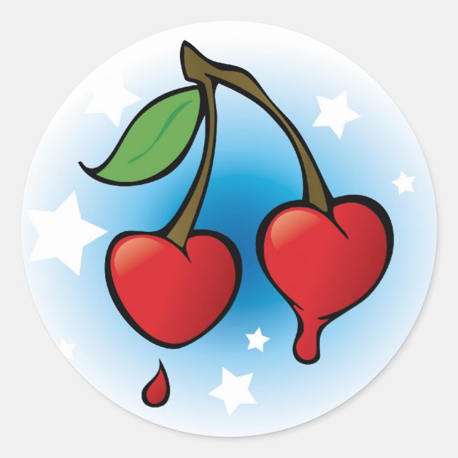 Cherries Love - Sticker (Devant)