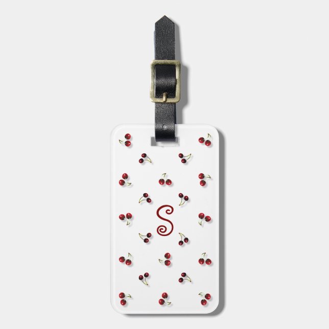 Cherries Luggage Tag Gepäckanhänger (Vorderseite vertikal)