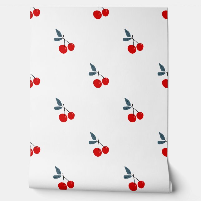 Cherries niedliche Illustrationsbilder Tapete (Abrollen)