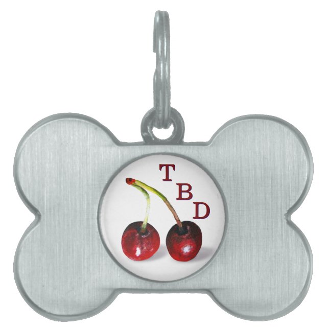 Cherries Pet Tag Tiermarke (Vorderseite)