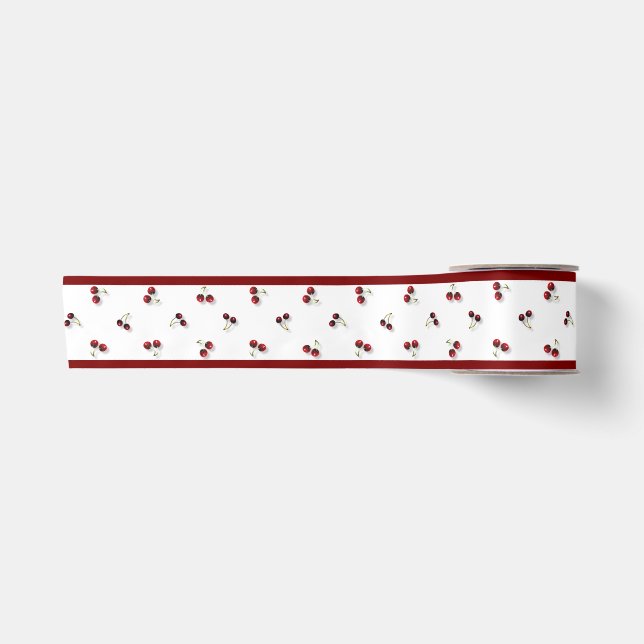 Cherries Ribbon Satinband (Vorderseite)