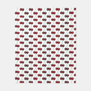 Cherries Ripe Red Cherry Summer Frucht Print Fleecedecke