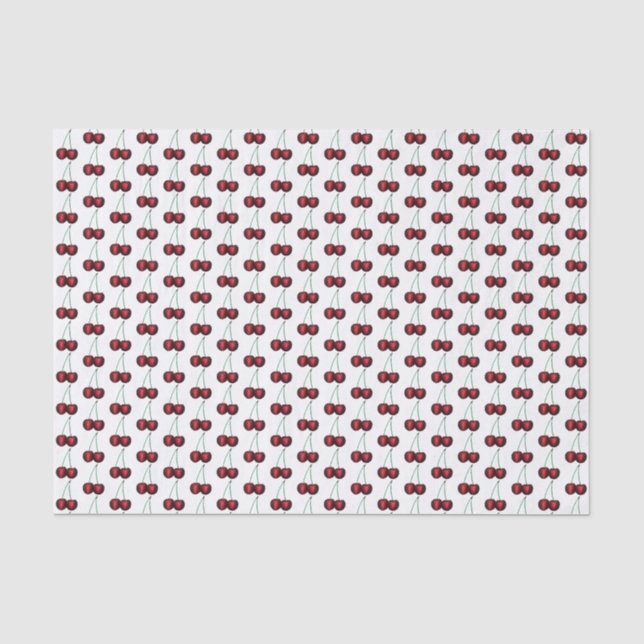 Cherries Ripe Red Cherry Summer Frucht Print Seidenpapier (Vorderseite)