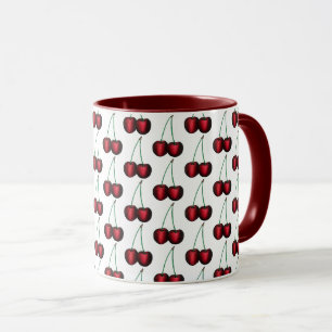 Cherries Ripe Red Cherry Summer Frucht Print Tasse
