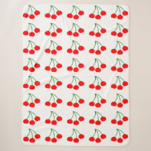 Cherries Sherpa Blanket