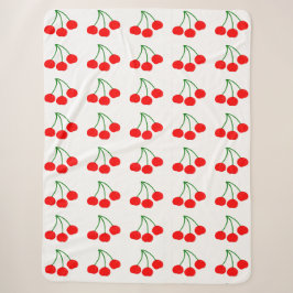 Cherries Sherpa Blanket Sherpadecke