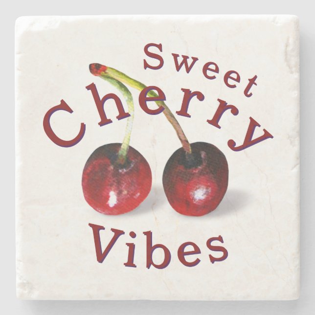 Cherries Stone Untersetzer (Vorderseite)