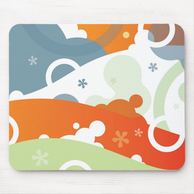Cherry Abstrakt Landschaft Mousepad (Vorne)