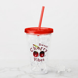 Cherry Acrylic Tumbler Acryltrinkbecher