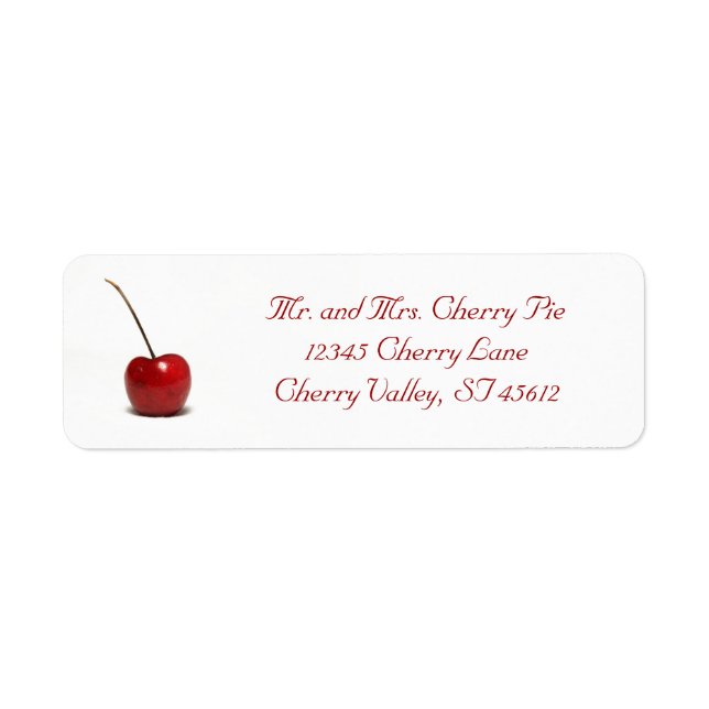 Cherry Address Label (Vorne)