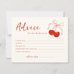 Cherry Advice Card Brautparty