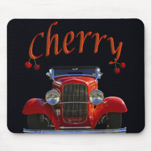 "Cherry Antique Automobile" Mousepad