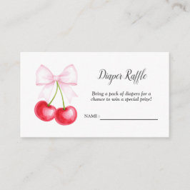 Cherry auf dem Raffle Ticket für das Top Baby Duwe Begleitkarte