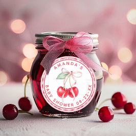 Cherry auf der Coquette Babydusche Runder Aufkleber